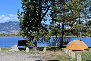 Spring Creek National Forest Campground on South Shore of Hebgen Lake, Montana. Get Lost in America