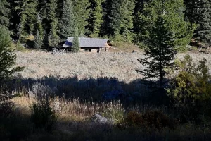 Madison River Canyon Ghost Town, or what's left of cabins and camps of the 1959 earthquake.