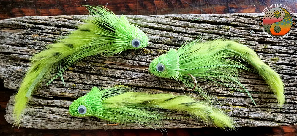 Deep Diving Joom Chartreuse Bass Fly Pattern