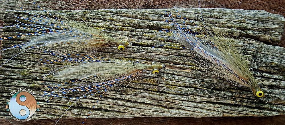 Olive Ghost & Grey Ghost are a Great Clouser Minnow Pattern for Fly Fishing Virginia. Freshwater to Surf.