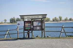 Entrance to Ackley Lake State Park, Get Lost in America. Montana Muskie Fly Fishing