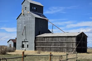 Old abandon elevator in central Montana. Get Lost in America.