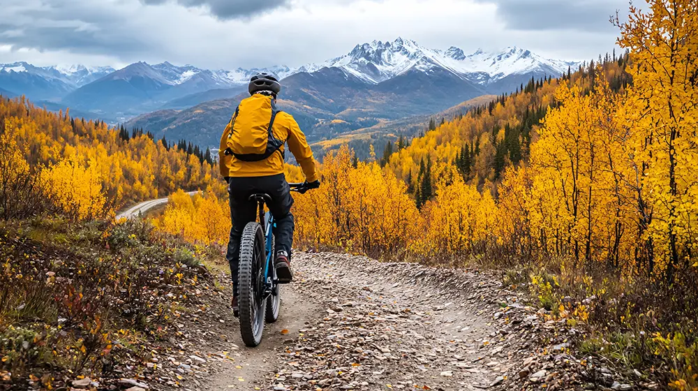 Fall is my favorite time to be on the trail Mountain biking and hiking.