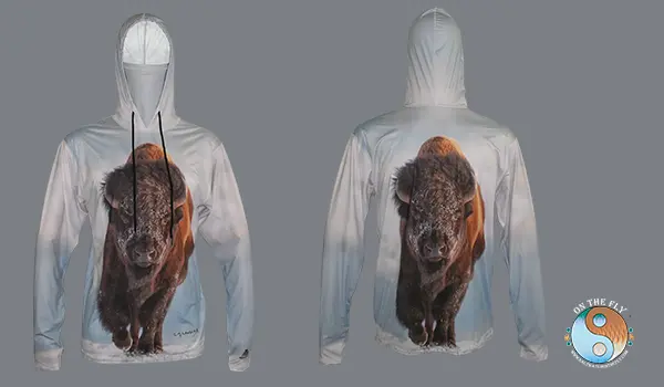 Graphic Hoodie Yellowstone Park Bison