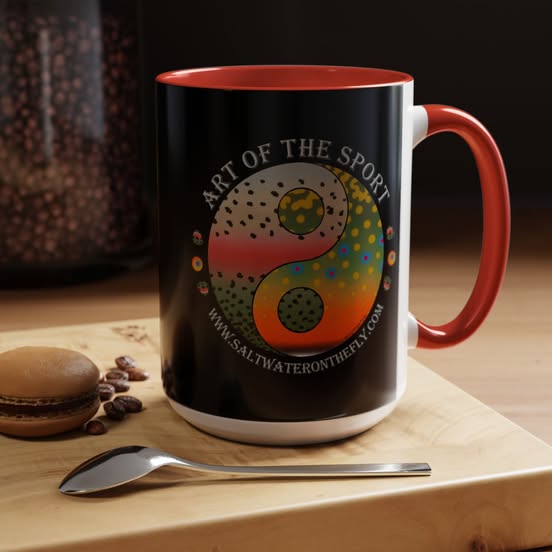 Brook Trout Rainbow Yin/Yang 15 oz. Mug