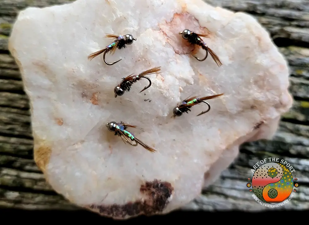 Black Beadhead Flash Back Pheasant Tail, Great Nymph Fly Fishing Grizzly Lake