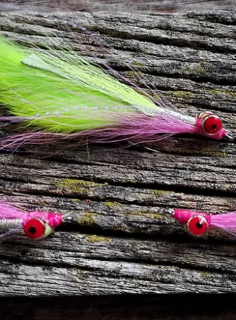 Chartreuse Hot Pink Clouser Minnow Bunny