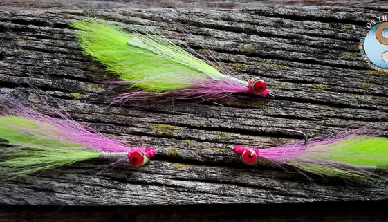 Chartreuse Hot Pink Clouser Minnow Bunny