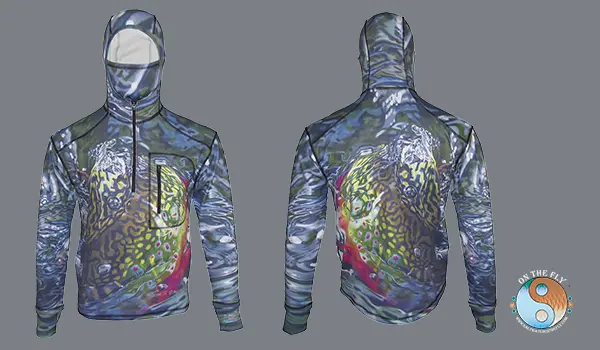 Hydrophobic Brook Trout Quarter Zip Heavy Weight Graphic Hoodie Hydrophobic Brook Trout Quarter Zip Heavy Weight Graphic Hoodie