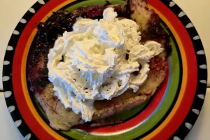 Sourdough Starter Fry Bread with Berries & Whip Cream