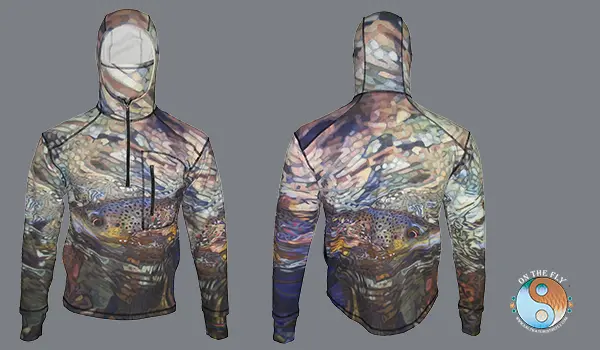 Secluded Brown Quarter Zip HydroPhobic Hoodie 1. 3