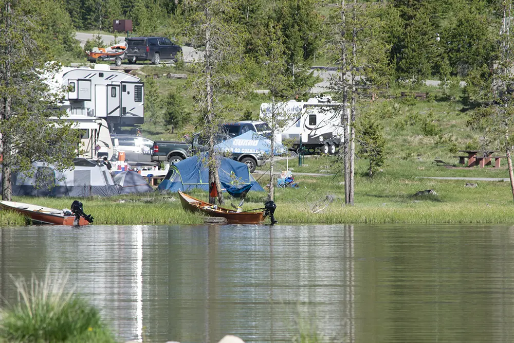 Campground Georgetown Lake, Montana Fly Fishing. This place has changed a lot over the last 35 years or so. I can remember days of just a hand full of float tubers and same with boats. No reservations needed for camping. Not Now!