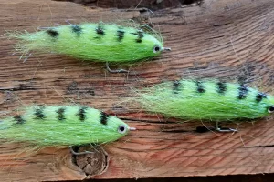 Chartreuse Black Striped Saltwater Baitfish 1. 3 Chartreuse Black Striped Saltwater Baitfish 1. 3