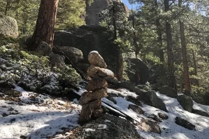 Harmonica Arch Lost Creek Wilderness 57. 3 One of the first cairns encountered on the ascent to Harmonica Arch, Get Lost in America.
