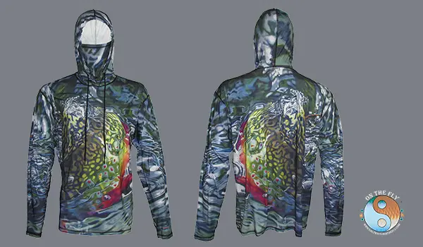 Georgetown Lake Fly Fishing Graphic Hoodie-Brook Trout.