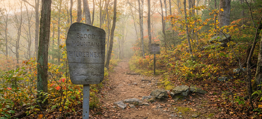 Explore hiking, camping, and trout fishing in Blood Mountain Wilderness and Brasstown Wilderness Georgia with maps, tips, and real trail details.