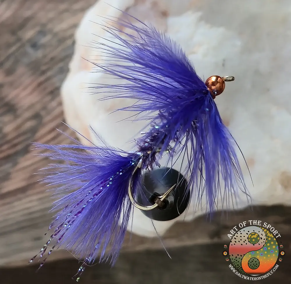 Hot Purple Woolly Bugger tied with Ewing Hackle Marabou Body Chickabou. I do throw a lot of purple and I love this material. Click Image to Get Your Bugger.