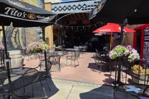 Firehouse Brewing-Badlands National Park- 6. 3 Outside seating with a cover area, I have been here in the fall with a fire in the firepit.