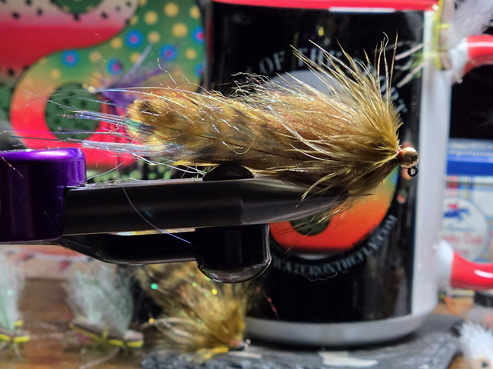 Olive Grizzly Sugar Momma, streamer fishing the Middle Fork Flathead River.